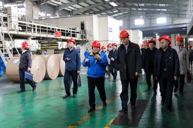 国度邮政局赵民一行光临PP视讯调研快递包装绿色治理试点工作