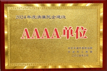 喜报！PP视讯纸业荣获平湖市2024年度清廉民营企业建设AAAA级单元称号